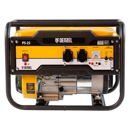 Генератор бензиновый DENZEL PS 25, 2.5 кВт, 230 В, 15 л, ручной старт