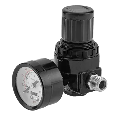 Регулятор давления с манометром DENZEL R1500, 12 бар, 1/4"