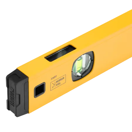 Уровень алюминиевый DENZEL магнит., фрезерованный, 3 глазка (1 зеркал.), 0,5 мм/м, 600 мм