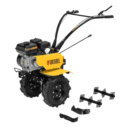 Мотоблок DENZEL DPT-170, 7 л.с., ремен.сцеп, шир 85 см, глуб 35 см,фрез 3х3,ШОМ,скор 2В/1Н,кол 8"