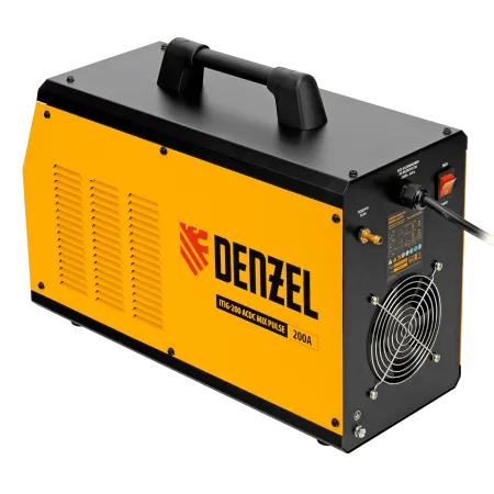 Аппарат инвертор. аргонодуговой сварки DENZEL ITIG-200 ACDC Mix Pulse, 200 А, ПВ 60%