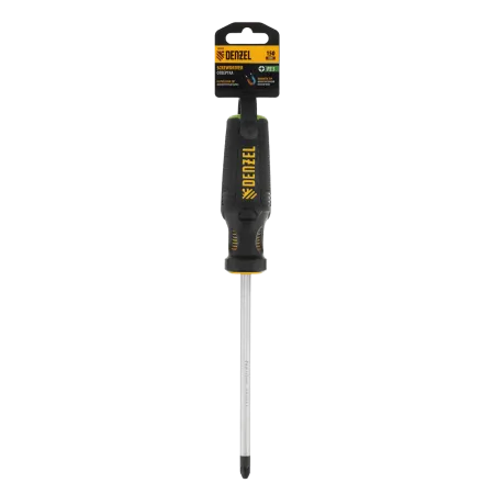 Отвертка DENZEL PZ3x150 мм, CrV, трехкомпонентная рукоятка