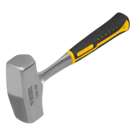 Кувалда DENZEL 1,5 кг, цельнометаллическая, двухкомпонентная рукоятка