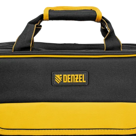 Сумка для инструмента DENZEL 400х170х300 мм, 3 отделения, 28 карманов, наплечный ремень