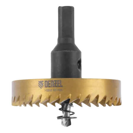 Коронка по металлу DENZEL 724120, 63 мм, HSS, нитридтитановое покрытие