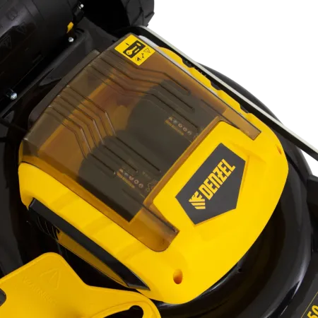Газонокосилка аккумуляторная бесщеточная RLM450-36, Li-ion, 36 В, 4 Ач, 450 мм, травосборник 40 л Denzel