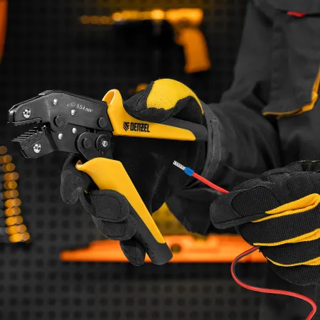 Клещи для обжима наконечников штыревых DENZEL НШВ, НШВИ, НШВИ-2, 0,5-4 мм2