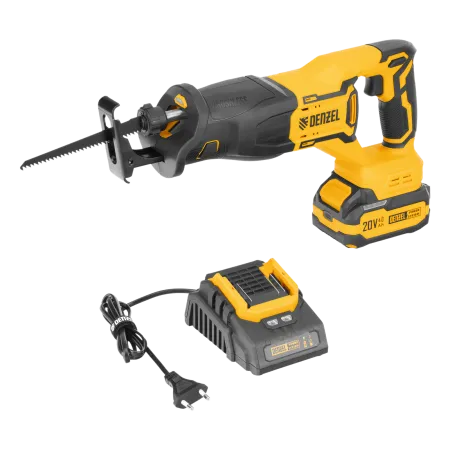 Пила сабельная аккумуляторная бесщет. DENZEL  RS-250, Li-Ion, 20 В