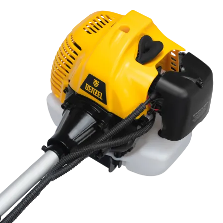 Триммер бензиновый DENZEL DT-43E, 43 см3, неразъемная штанга, электростартер, состоит из 2 частей