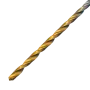 Сверло спиральное по металлу DENZEL 2 х 86 мм Р6М5, Golden Tip, удлиненное, 2шт.