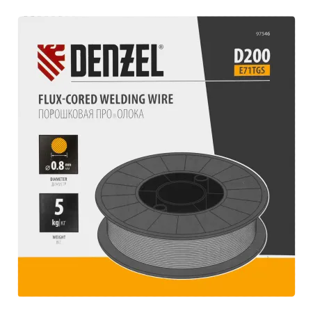 Порошковая проволока Denzel Е71TGS, диам. 0,8 мм, 5 кг, диам. катушки D200