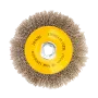 Щетка для УШМ DENZEL 746163, 125 мм, «тарелка», витая нержавеющая проволока 0.3 мм, М14