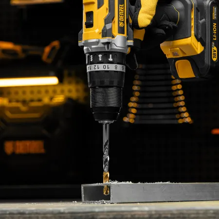 Сверло спиральное по металлу DENZEL 8 x 117 мм, Р6М5, Golden Tip