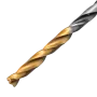 Сверло спиральное по металлу DENZEL 3 x 61 мм, Р6М5, Golden Tip, многогранная заточка, 2шт.