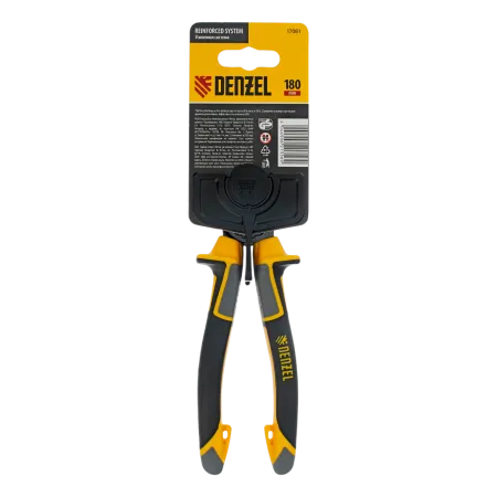 Плоскогубцы комбинированные DENZEL 180 мм, трехкомпонентные рукоятки