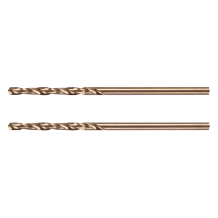 Сверло по металлу DENZEL 2 мм, HSS Co-8%, 2 шт.