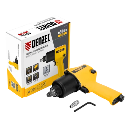 Пневмогайковерт ударный DENZEL IW680, 1/2, 7000 об/мин, 680 Нм