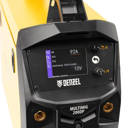 Аппарат инвертор. полуавтомат. сварки DENZEL MultiMIG-200DP Synergy Double Pulse, 200 А, ПВ 80%