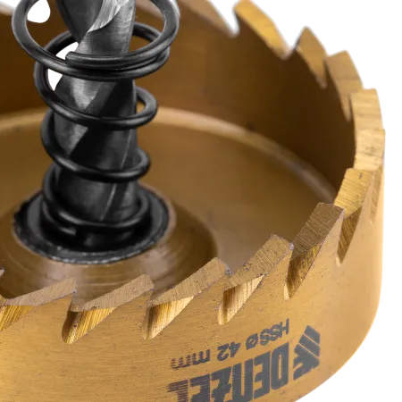 Коронка по металлу DENZEL 724114, 42 мм, HSS, нитридтитановое покрытие