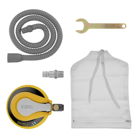 Эксцентриковая шлифовальная машина DENZEL EPG125, 125 мм, 9000 об/мин, 5 мм, 113 л/мин