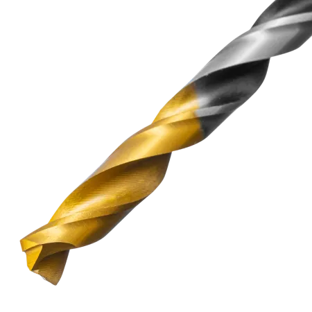Сверло спиральное по металлу DENZEL 6 x 93 мм, Р6М5, Golden Tip, многогранная заточка