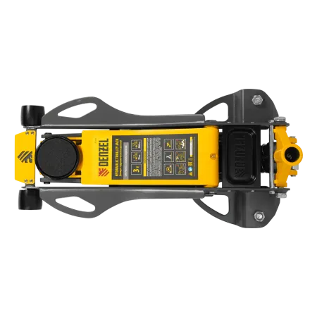Домкрат гидравлический подкатной DENZEL 3 т, 75-500 мм, быстрый подъем, низкий подхват, проф.