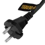 Шнур сетевой Energy Series DENZEL, ПВС, 3 м, 2 x 1 мм, с неразборной вилкой, черный