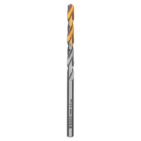 Сверло спиральное по металлу DENZEL 4,5 x 80 мм, Р6М5, Golden Tip