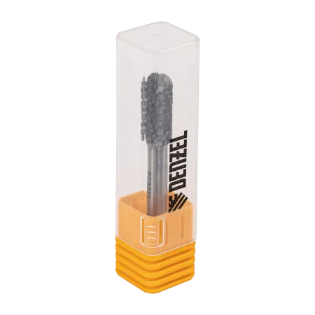 Борфреза по металлу DENZEL твердосплавная, цилиндрическая закругленная, тип-С, 8 мм