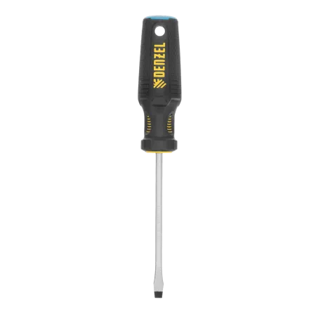 Отвертка DENZEL SL5x100 мм, CrV, трехкомпонентная рукоятка