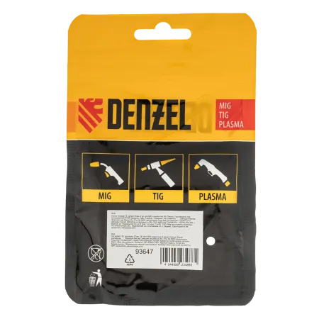 Сопло газовое DENZEL 16, длина 57мм, 2 шт для MIG горелки тип 24