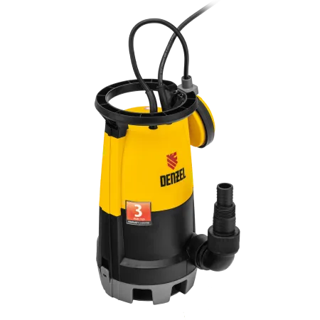 Дренажный насос DENZEL DP450S для чистой и грязной воды, 450 Вт, напор 6 м, 12000 л/ч