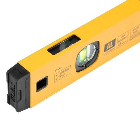 Уровень алюминиевый DENZEL магнит., фрезерованный, 3 глазка (1 зеркал.), 0,5 мм/м, 400 мм