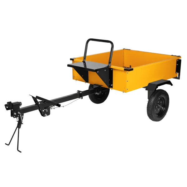 Прицеп для мотоблока DENZEL TT-500, оцинк., груз. 500 кг, рег. сцепка, колеса 4.00-10, в упаковке