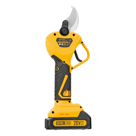 Секатор аккумуляторный, бесщет. DENZEL, CP-40BL, Li-Ion, 20 В, лезвия SK5