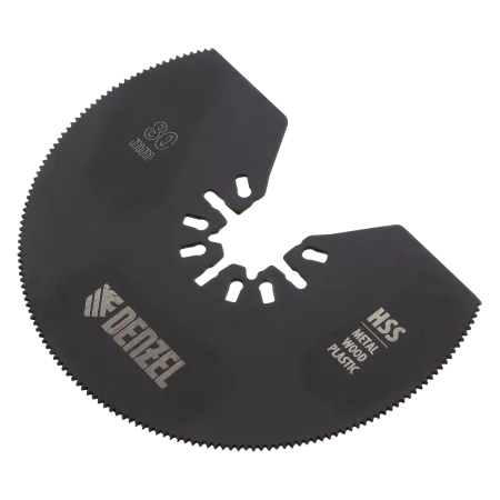 Насадка для МФИ DENZEL 782301 отрезная полукруг, HSS, по металлу и дереву, 80 мм х 1,2 мм