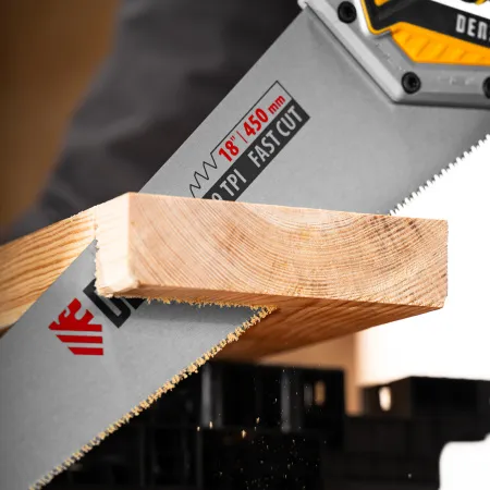 Ножовка по дереву DENZEL  450 мм, 9 TPI, зуб 3D, металлопластиковая рукоятка