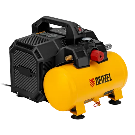 Компрессор DENZEL DLS750/6 безмасляный малошумный 750 Вт, 140 л/мин,ресивер 6 л