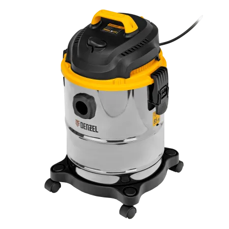 Пылесос строительный DENZEL SVC15, 1200 Вт, бак 15 л, шланг 2 м