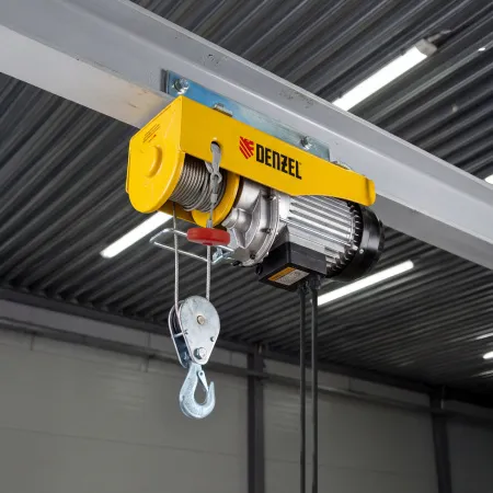 Тельфер электрический DENZEL TF-500, 0.5 т, 1020 Вт, высота 12 м, 10 м/мин