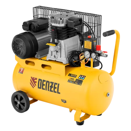 Компрессор воздушный DENZEL BCI2300/50, 2.3 кВт, ременный привод, 50 литров, 400 л/мин