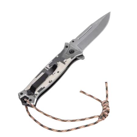 Нож складной DENZEL многоцелевой, системы Liner-Lock, с накладкой G10 на прямой рук-ке+стеклобой