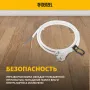 Шнур сетевой Energy Series DENZEL, ПВС, 1,5 м, 2 x 1 мм, с неразборной вилкой, белый