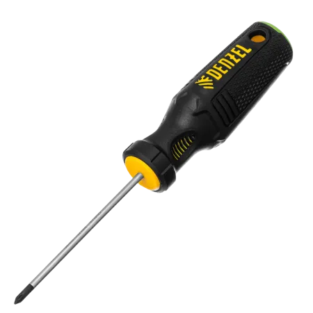 Отвертка DENZEL PZ0x75 мм, S2, 3к рукоятка