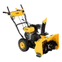 Гибридная снегоуборочная машина DENZEL с функц. подметания SWB-800, 212 сс, руч. старт, 2 насадки