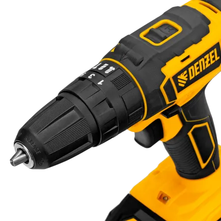 Дрель-шуруповерт аккумуляторная ударная DENZEL CID-18-02BM, Li-Ion, 18 В, 2 акк.