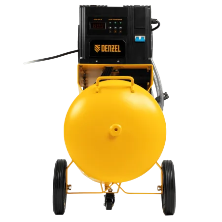 Компрессор безмасляный, малошумный DENZEL DLS 3300/100, 3300 Вт,3x1100, 100 л, 570 л/мин ,блок управления