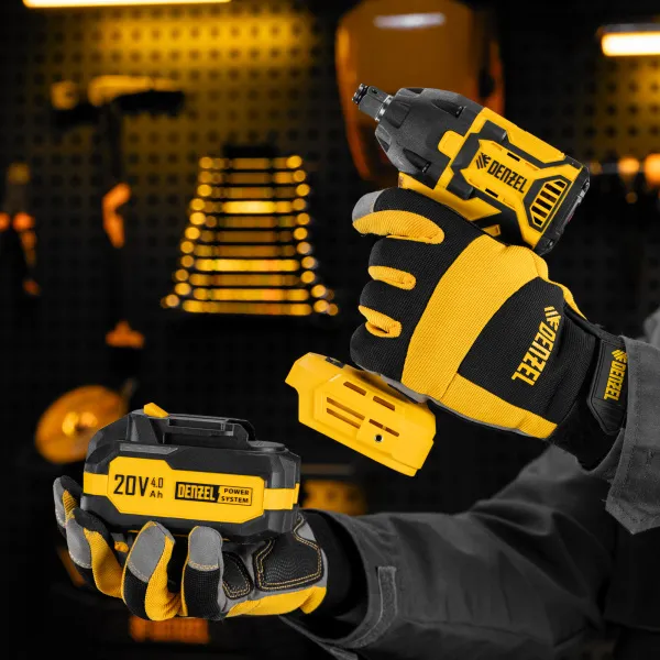 Гайковерт ударный аккумуляторный бесщет. DENZEL CIWH-BL-20-350, Li-Ion, 20 В