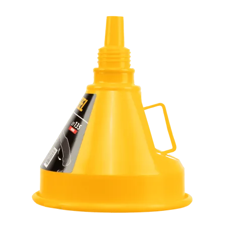 Воронка пластиковая DENZEL 135 мм с металлическим ситом, гибким наконечником и непроливайкой