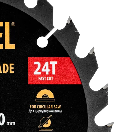 Пильный диск по дереву DENZEL ф185х 20 мм, 24 зубьев